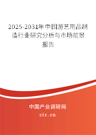 2025年游艺用品制造的现状与发展前景